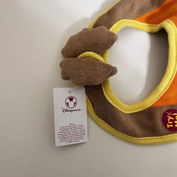 Disney Store Baby Einstein Monkey Baby Bib Terry Cloth Makes Noise NWT - Picture 6 of 10